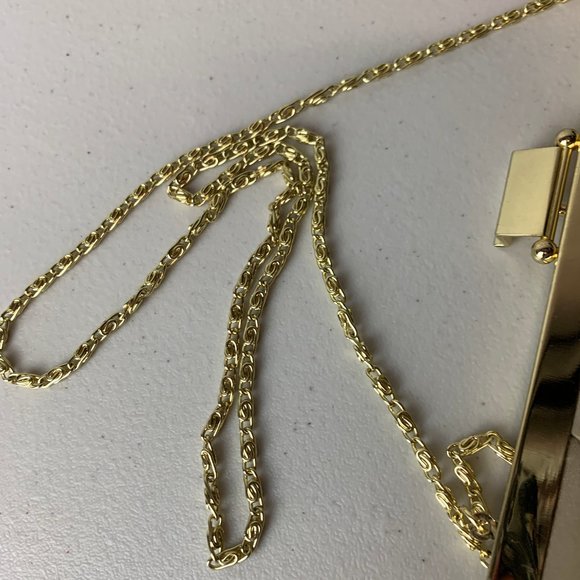 Gunne Sax Gold Convertible Evening Bag - Shoulder or Clutch - Picture 8 of 10